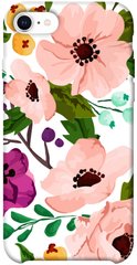 Чехол для Apple iPhone SE (2020) PandaPrint Акварельные цветы цветы