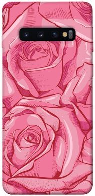 Чехол для Samsung Galaxy S10 PandaPrint Розы карандашом цветы