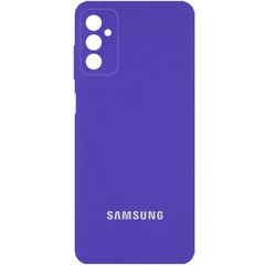 Чехол для Samsung Galaxy M52 Silicone Full camera закрытый низ + защита камеры Фиолетовый / Purple