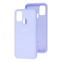 Чехол для Samsung Galaxy M31 (M315) Silicone Full светло-фиолетовый с закрытым низом и микрофиброй