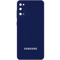 Чохол для Samsung Galaxy S20 FE Silicone Full camera закритий низ + захист камери Синій / Midnight blue