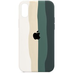 Чехол Rainbow Case для iPhone Xr White/Pine Green