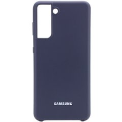 Чехол Silicone Cover (AA) для Samsung Galaxy S21 Plus (Темно-синий / Midnight blue)