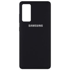 Чехол для Samsung Galaxy S20 FE Silicone Full (Черный / Black) c закрытым низом и микрофиброю