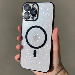 Чохол із блискітками для Iphone 15 Pro Brilliant Magsafe Case + захист камери