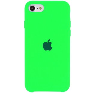 Чохол Silicone Case (AA) Для Apple iPhone SE (2020) (Салатовий / Neon Green)