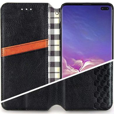 Кожаный чехол книжка GETMAN Cubic (PU) для Samsung Galaxy S23 FE Черный