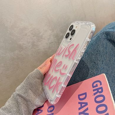 Чохол для iPhone 14 Pro Transparent Shockproof Case Wish me luck