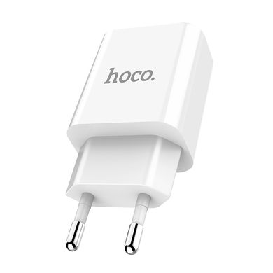Адаптер сетевой Hoco Victoria with LCD C63A |2USB, 2.1A|	white