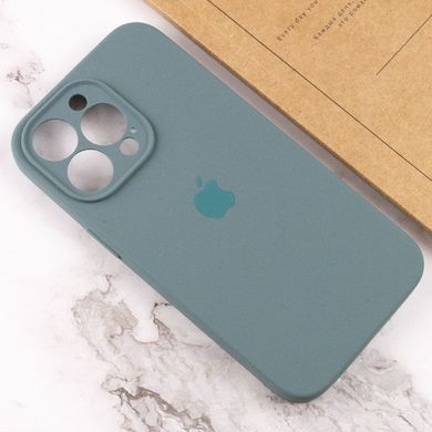 Чохол для Apple iPhone 14 Pro Max Silicone Full camera закритий низ + захист камери / Зелений / Pine green