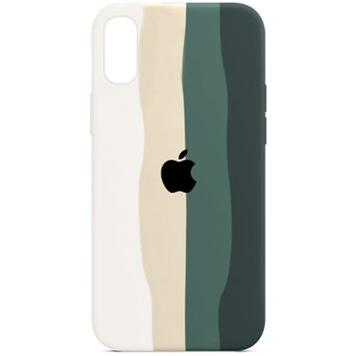 Чохол Rainbow Case для iPhone Xr White/Pine Green