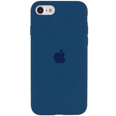 Чехол Silicone Case Full Protective (AA) для Apple iPhone SE (2020) (Синий / Cosmos Blue)