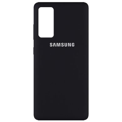 Чехол для Samsung Galaxy S20 FE Silicone Full (Черный / Black) c закрытым низом и микрофиброю