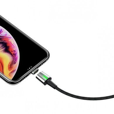 Кабель Baseus Zinc Magnetic Kit Lightning + Type-C + MicroUSB 1M Черный (TZCAXC-A01), Черный