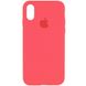 Чехол для Apple iPhone XR (6.1"") Silicone Case Full с микрофиброй и закрытым низом Арбузный / Watermelon red