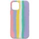Чехол Silicone case Full Braided для Apple iPhone 13 (6.1"") Розовый / Сиреневый