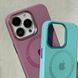 Чехол для iPhone 14 Silicone Case Full (Metal Frame and Buttons) with Magsafe с металлическими кнопками и рамкой Pine Green