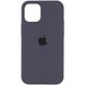 Чехол для Apple iPhone 12 | 12 Pro Silicone Full / закрытый низ (Серый / Dark Grey)