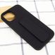 Чехол Silicone Case Hand Holder для Apple iPhone 12 Pro / 12 (6.1") (Черный / Black)