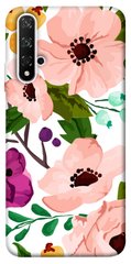 Чехол для Huawei Honor 20 / Nova 5T PandaPrint Акварельные цветы цветы