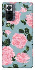 Чехол для Xiaomi Redmi Note 10 Pro Розовый принт цветы