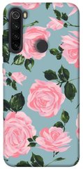 Чехол для Xiaomi Redmi Note 8T PandaPrint Розовый принт цветы