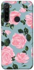 Чехол для Xiaomi Redmi Note 8 PandaPrint Розовый принт цветы