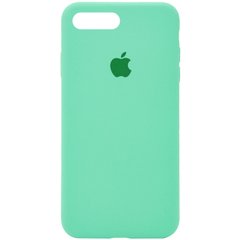 Чехол для Apple iPhone 7 plus / 8 plus Silicone Case Full с микрофиброй и закрытым низом (5.5"") Зеленый / Spearmint