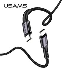 Кабель USAMS Type-C to Type-C US-SJ290 U25 |2m, 3A| Black, Black