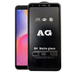 Матовое 5D стекло для Samsung Galaxy A9 2018 Black Черное - Полный клей, Черный