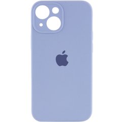 Чехол для Apple iPhone 14 Plus Silicone Full camera закрытый низ + защита камеры / Голубой / Lilac Blue