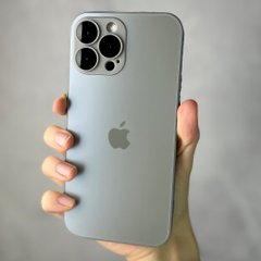 Чохол для Iphone 13 Скляний матовий + скло на камеру TPU+Glass Sapphire matte case  Titan Gray