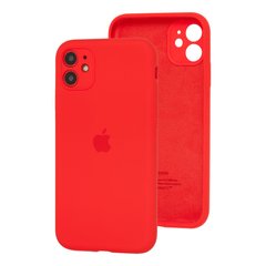Чехол для iPhone 11 Silicone Full camera красный / закрытый низ + защита камеры