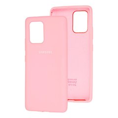 Чохол для Samsung Galaxy S10 Lite (G770) Silicone Full світло-рожевий з закритим низом і мікрофіброю