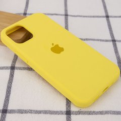 Чехол для Apple iPhone 12 Pro Silicone Full / закрытый низ (Желтый / Yellow)