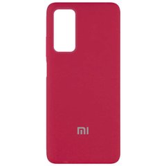 Чехол для Xiaomi Mi 10T / Mi 10T Pro Silicone Full (Красный / Rose Red) с закрытым низом и микрофиброй