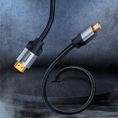 Кабель Baseus Enjoyment Series MiniDP Male To 4KHD Male Adapter Cable 2m (CAKSX-M0G) - Dark gray, Dark Grey