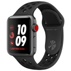 Силиконовый ремешок Sport Nike+ для Apple watch 38mm / 40mm (Anthracite/Black)