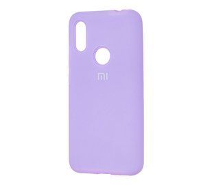 Чохол для Xiaomi Redmi 7 Silicone Full Світло-фіолетовий з закритим низом і мікрофіброю