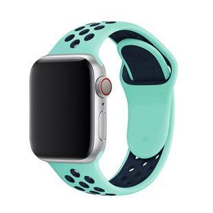 Силиконовый ремешок Sport Nike+ для Apple watch 42mm / 44mm SeaBlue-Black