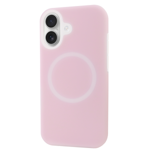 Чехол для iPhone 16 Neon Silicone Case MagSafe Light Pink