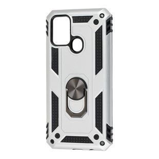 Чохол  Serge Ring for Magne для Samsung Galaxy M21 / M30s сріблястий  /Протиударний, броньований