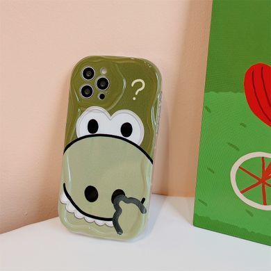Чехол для iPhone 13 Pro 3D Dinosaur Case Green
