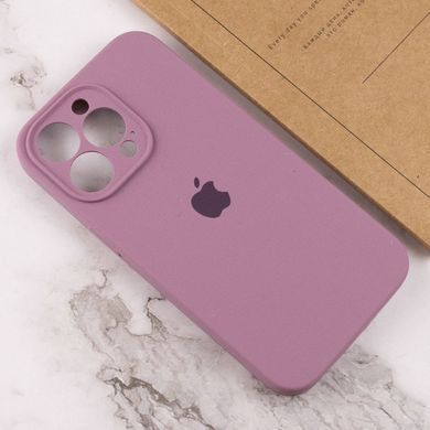 Чехол для Apple iPhone 14 Pro Max Silicone Full camera закрытый низ + защита камеры / Лиловый / Lilac Pride