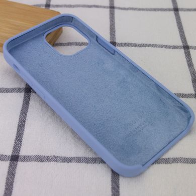 Чехол silicone case for iPhone 12 mini (5.4") (Голубой/Lilac Blue)