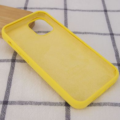 Чехол для Apple iPhone 12 Pro Silicone Full / закрытый низ (Желтый / Yellow)