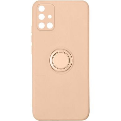 Чехол TPU Candy Ring Full Camera для Samsung Galaxy A51 (Розовый / Pink Sand)
