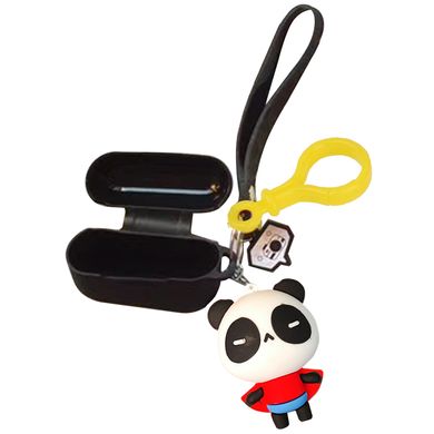 Силіконовий футляр Cute Charm для навушників AirPods Pro (Панда Супермен / Чорний)