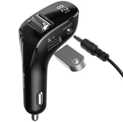 FM-трансмиттер Baseus Streamer F40 AUX wireless MP3 car charger, Черный