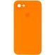 Чехол для iPhone 6/6s Silicone Full camera закрытый низ + защита камеры Оранжевый / Bright Orange квадратные борты